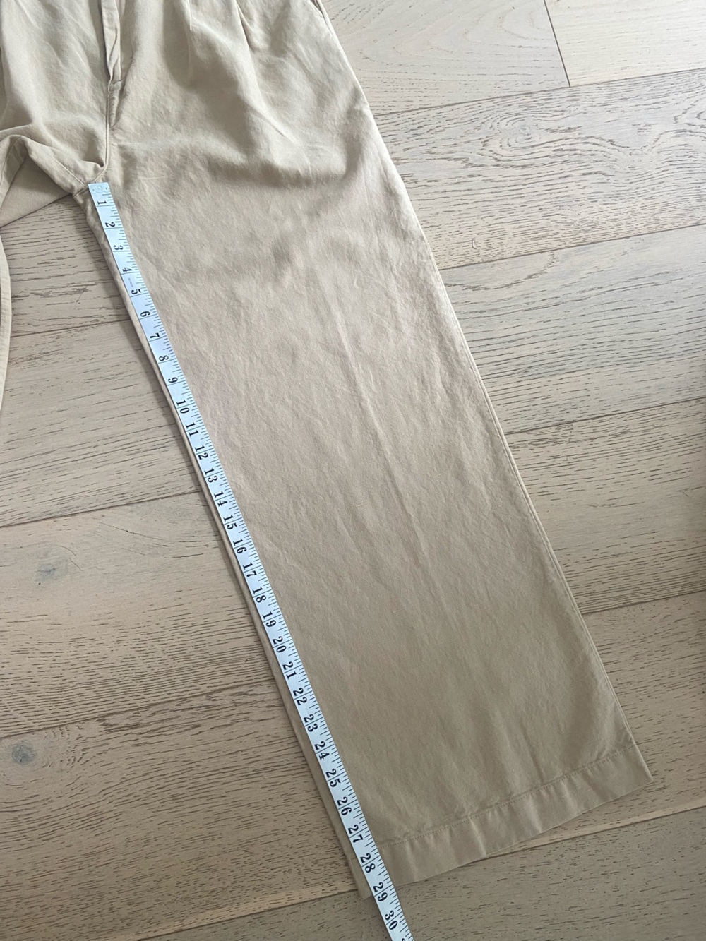 GAP Linen Cotton Wide Leg Trousers Size 6 Tan Pleated High Rise Pants Coastal - Picture 8 of 11